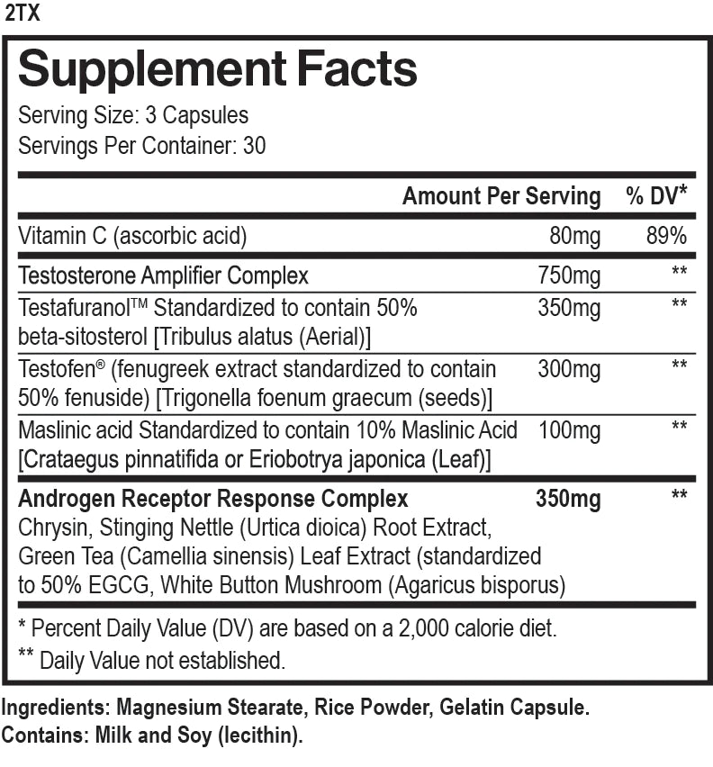 2 TX NATURAL TESTOSTERONE AMPLIFIER