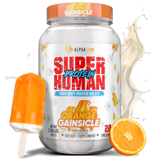 SUPER HUMAN PROTEIN  Orange Gainsicle 100% Isolate.