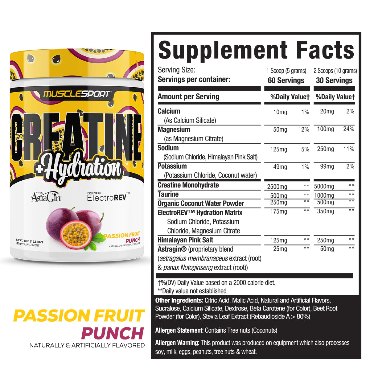 CREATINE + HYDRATION Passion Fruit Punch.