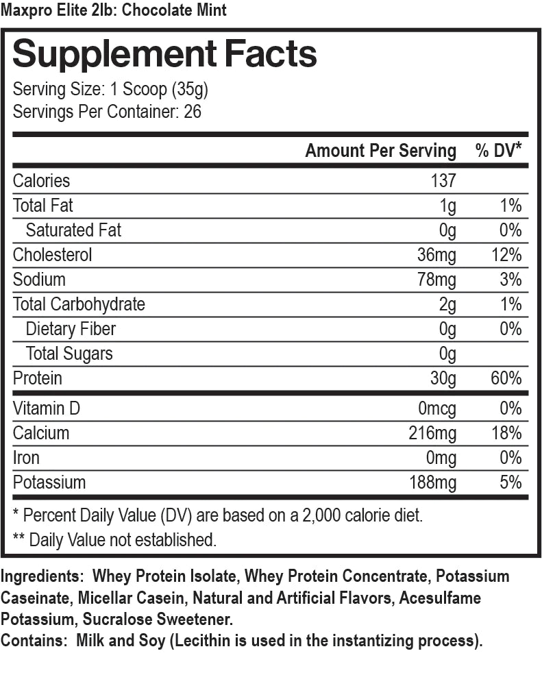 MaxPro Elite Chocolate Mint 2 LBS
