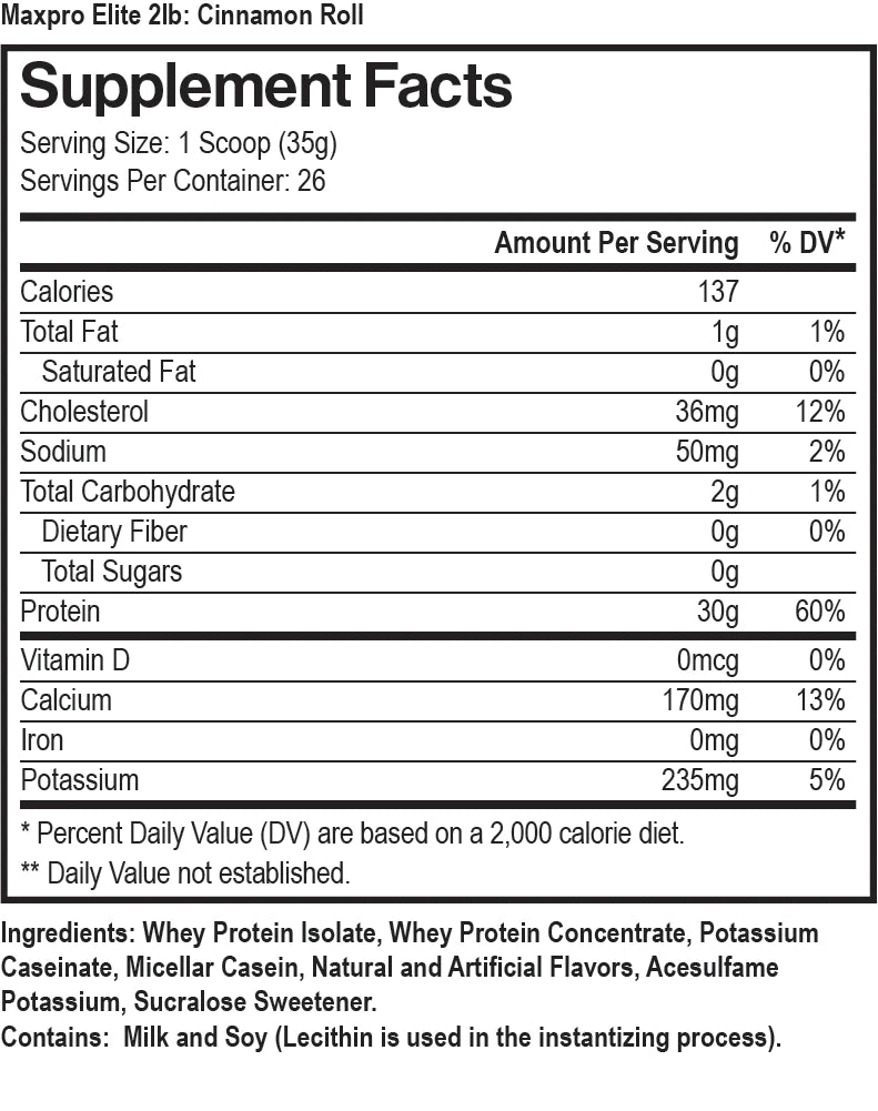 MaxPro Elite Cinnamon Roll 2 LBS