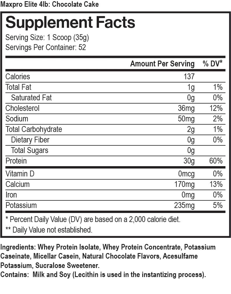 MaxPro Elite Chocolate Cake 4 LBS