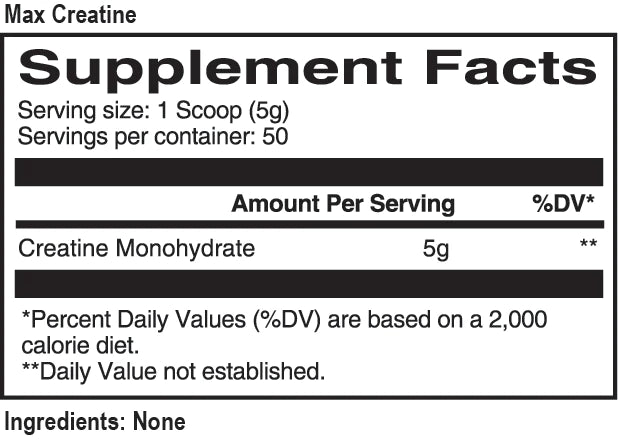 Max Creatine 50 servings