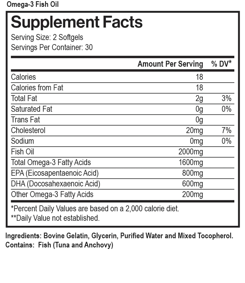 Triple Strength Omega 3 Fish Oil