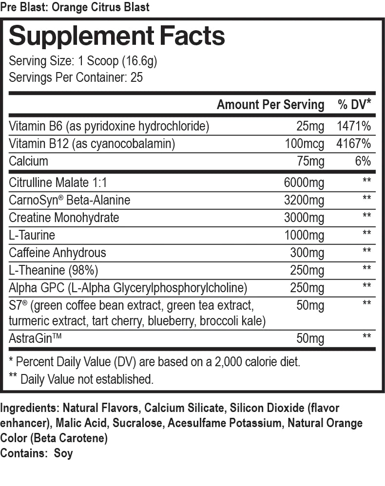 Max Pre Blast Orange Citrus Blast
