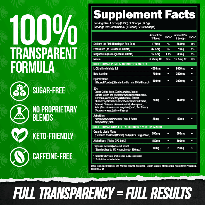 SUPER HUMAN PUMP Hulk Juice