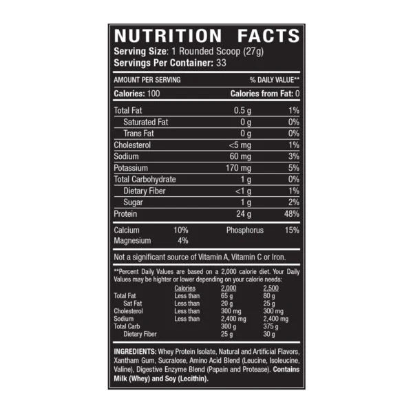Isolate- Premium Whey Isolate Chocolate Crave