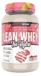 ISO HYDRO LEAN WHEY Strawberry Ice Cream.