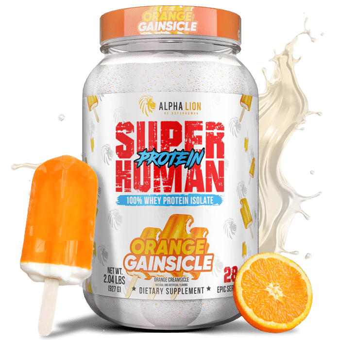 SUPER HUMAN PROTEIN  Orange Gainsicle 100% Isolate.