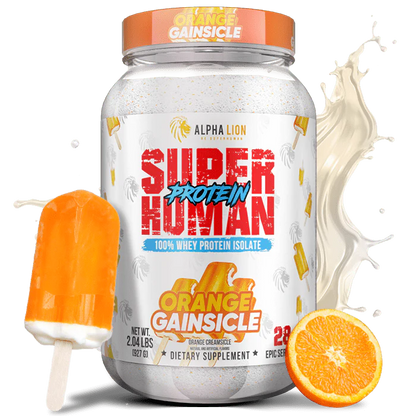 SUPER HUMAN PROTEIN  Orange Gainsicle 100% Isolate.