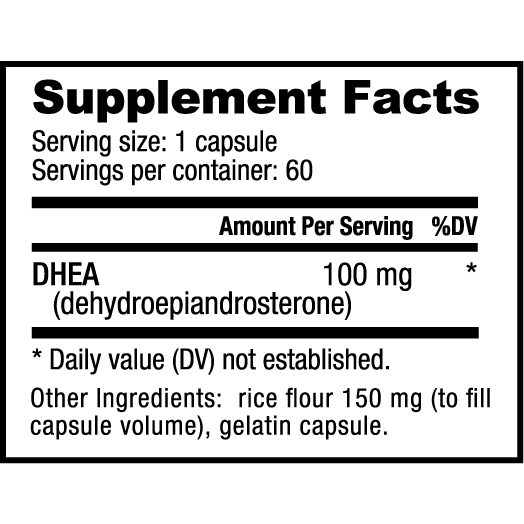 DHEA (100 mg) 60 capsules.
