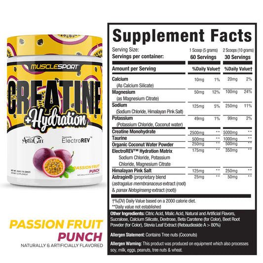 CREATINE + HYDRATION Passion Fruit Punch.