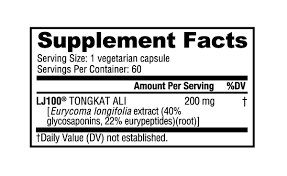 TONGKAT ALI LJ100 (200 mg) 60 capsules