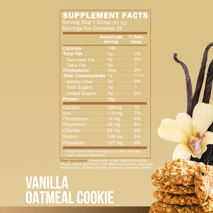 C BUM ITHOLATE Vanilla Oatmeal Cookie.
